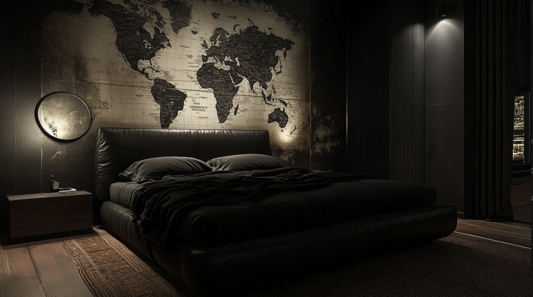 Antique_Black_Map_Wallpaper