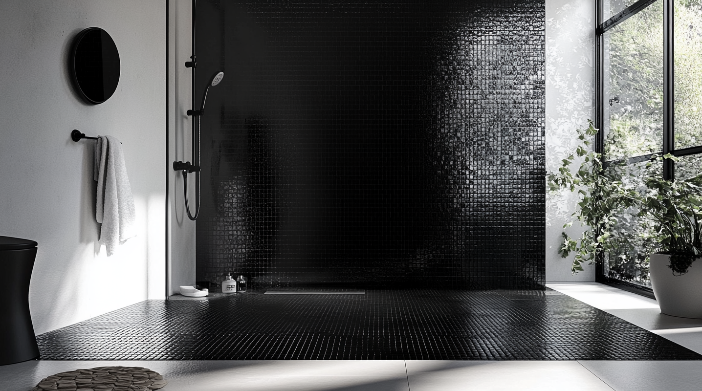 Black_Tile_Walk-In_Shower