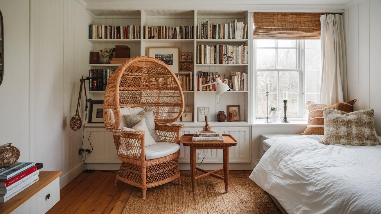 Create_a_Cozy_Reading_Nook_with_A_Wicker_Chair