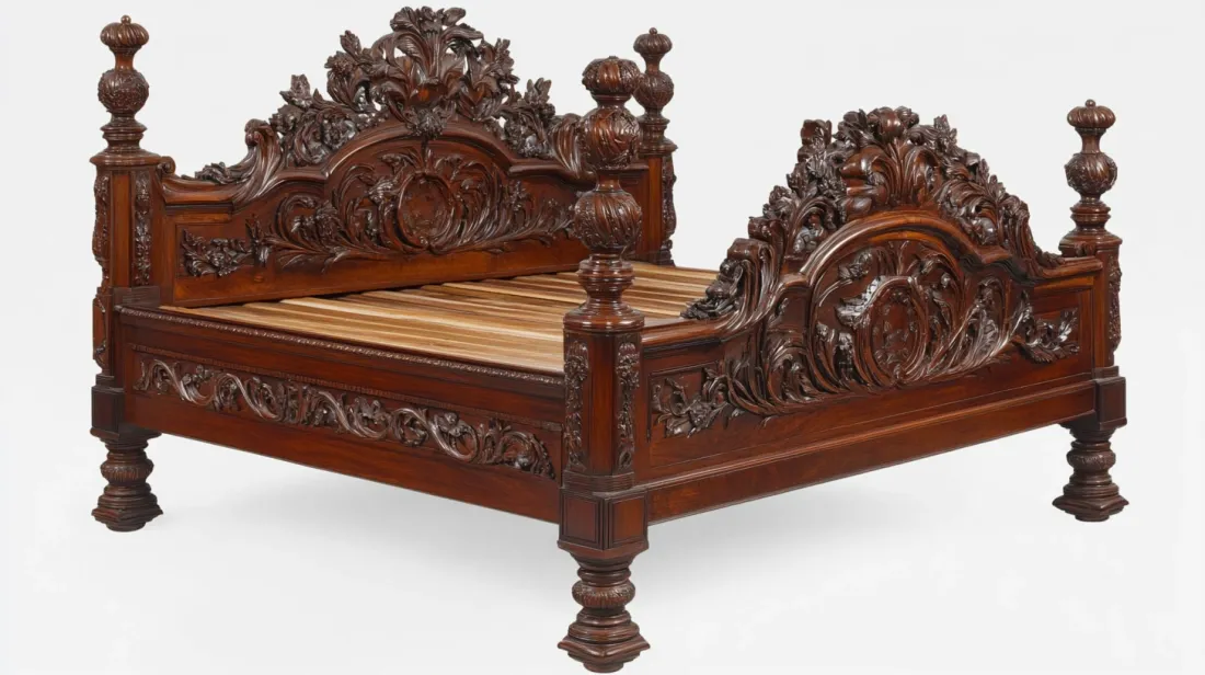 Hand-Carved_Wooden_Bedframe