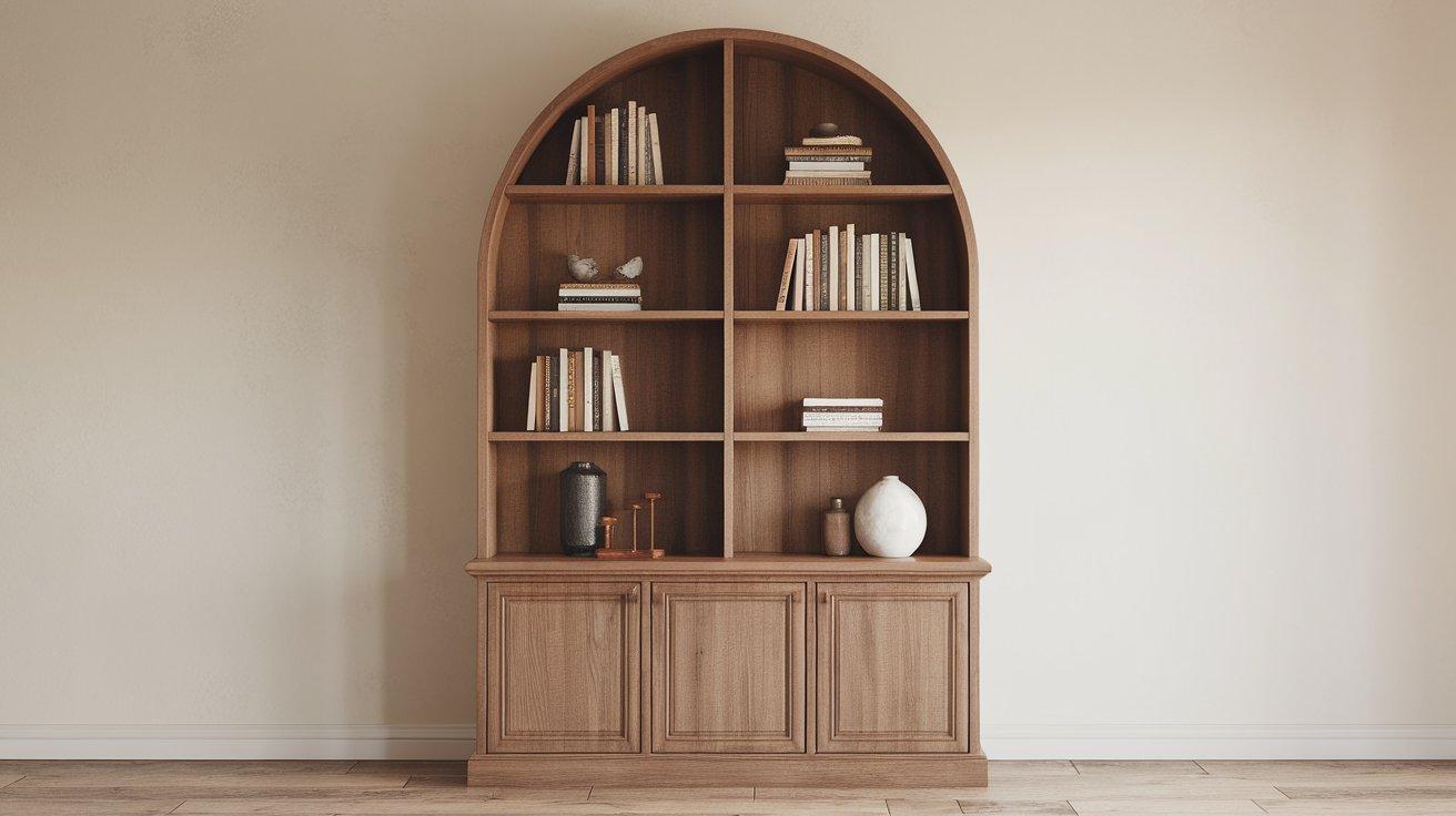 Mahogany_Wood_Arch_Bookshelf