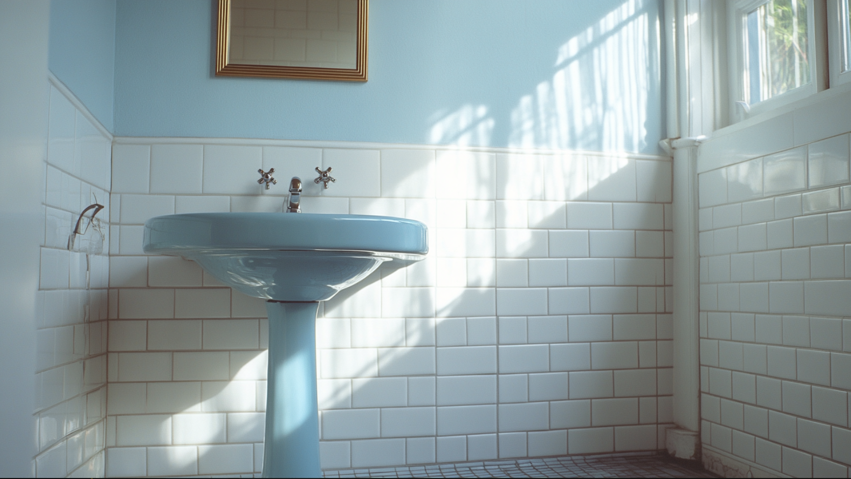 Retro_Blue_Pedestal_Sink