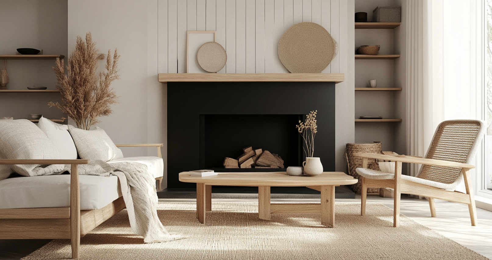 Scandinavian_Living_Room_With_Black_Shiplap_Wall