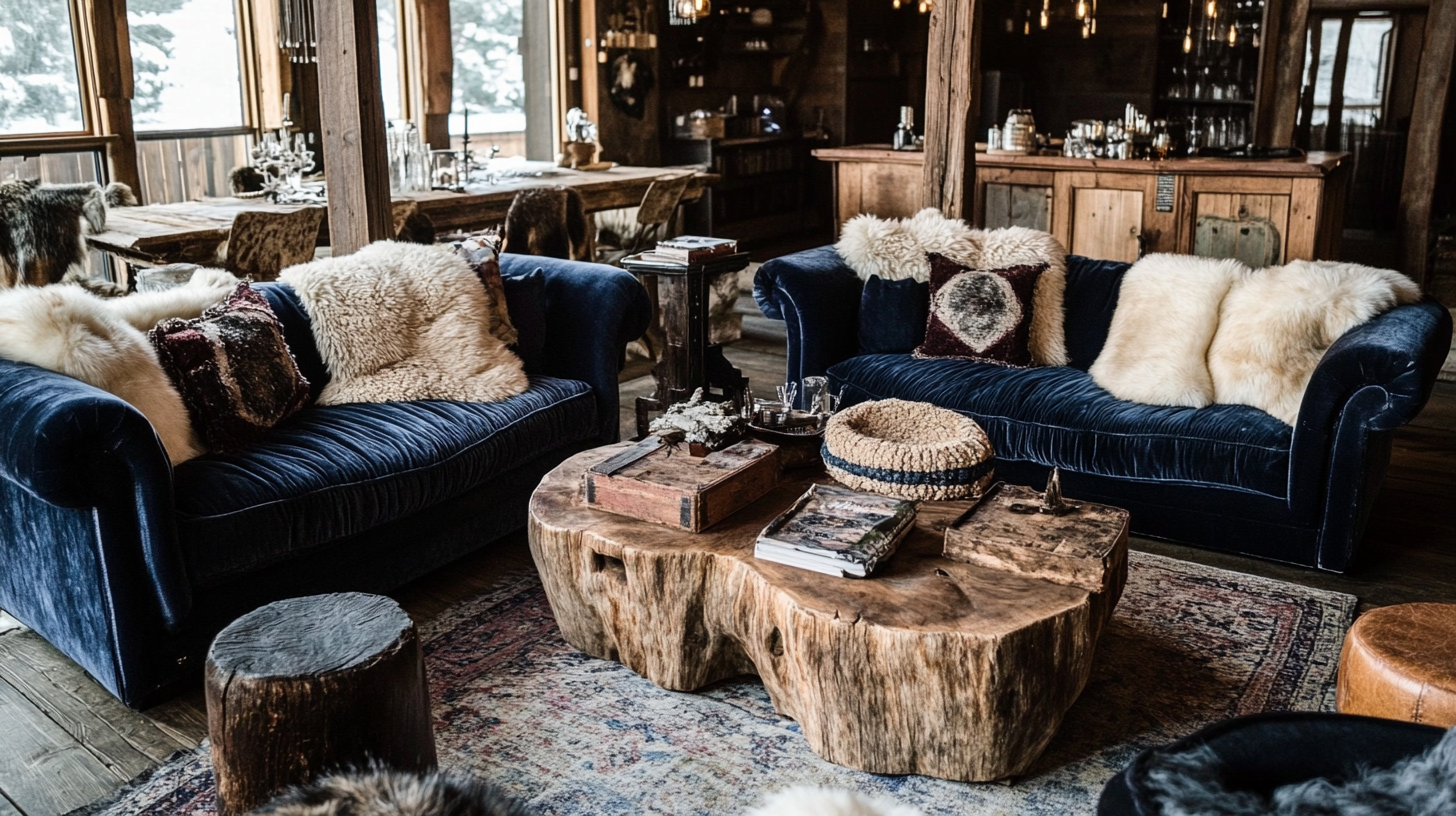 Velvet_and_Fur_for_A_Rustic_Living_Room