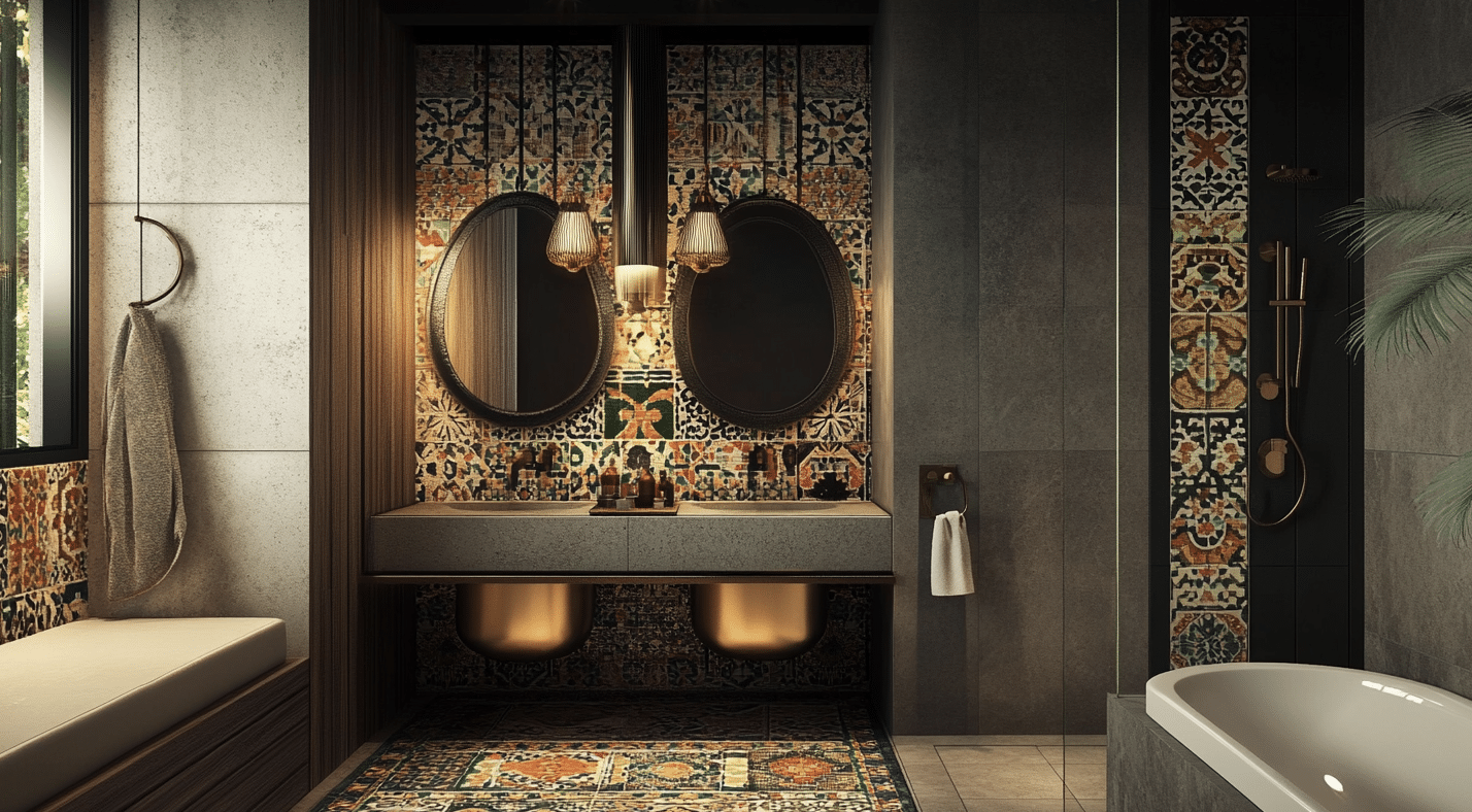 Brass_Pendant_Lighting_with_Bold_Tile_Accents