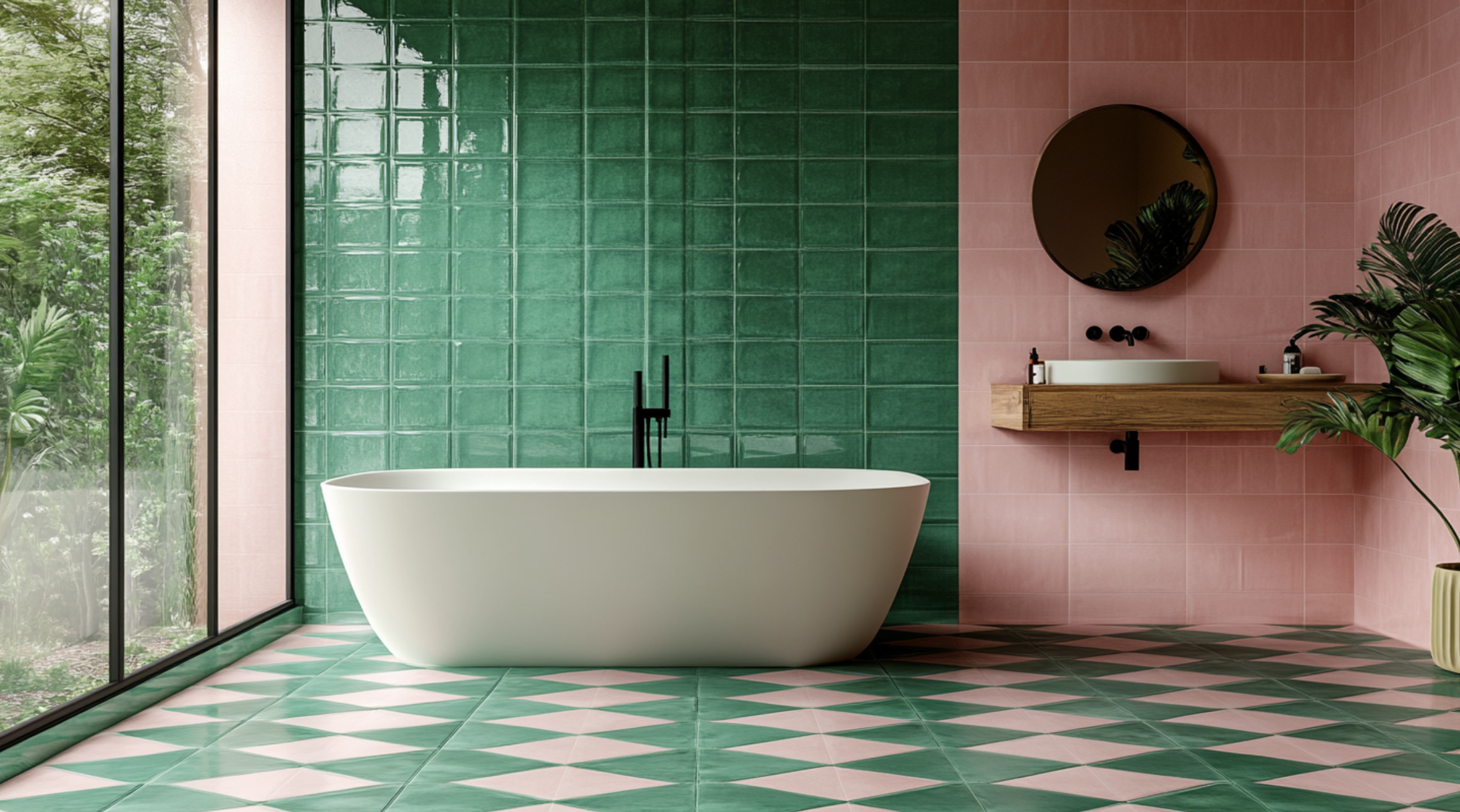 Geometric_Print_Green_Tiles