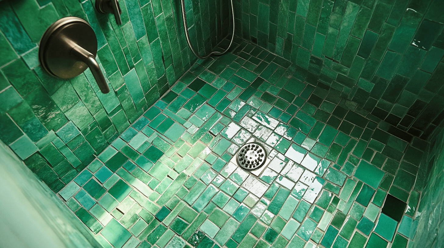 Green_Mosaic_Shower_Floor