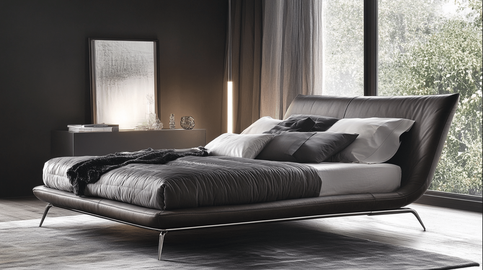 Leather_and_Steel_Frame_Bed