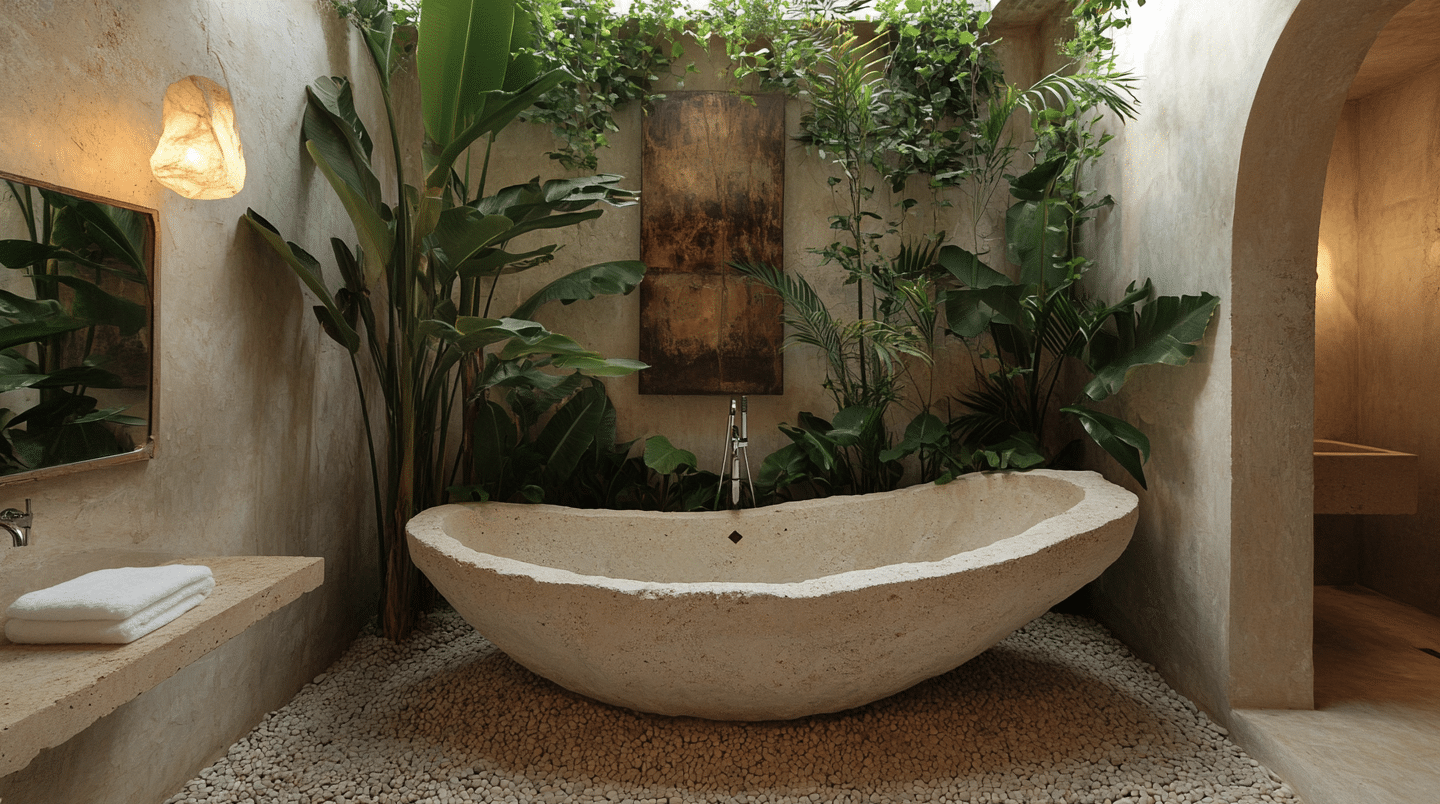 Moroccan-Inspired_Stone_Bathtub_Sanctuary