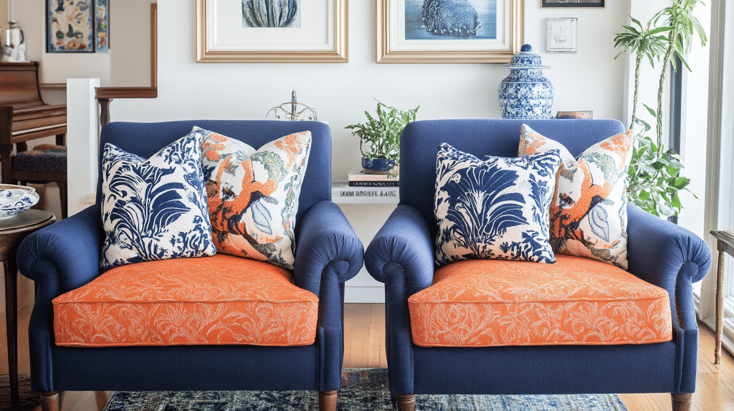 Navy_and_Orange_Decorative_Chairs