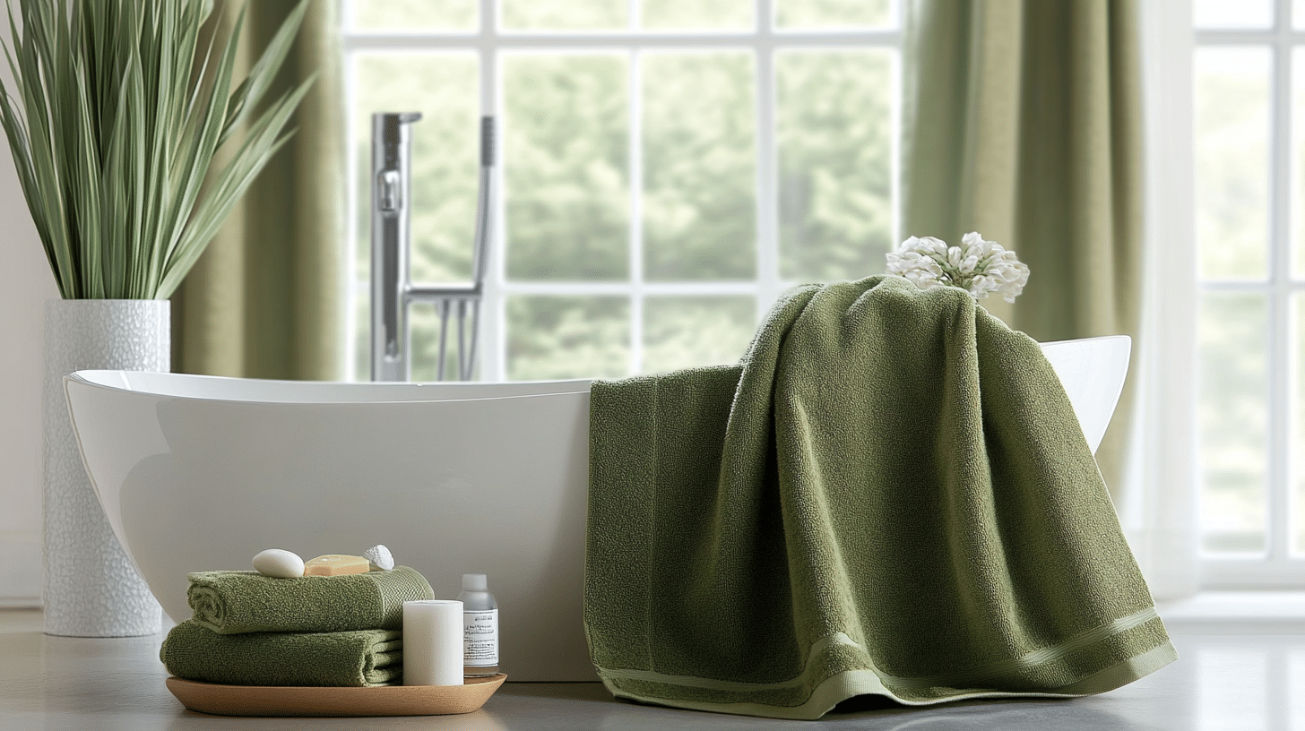 Olive_Green_Towels_and_Curtains