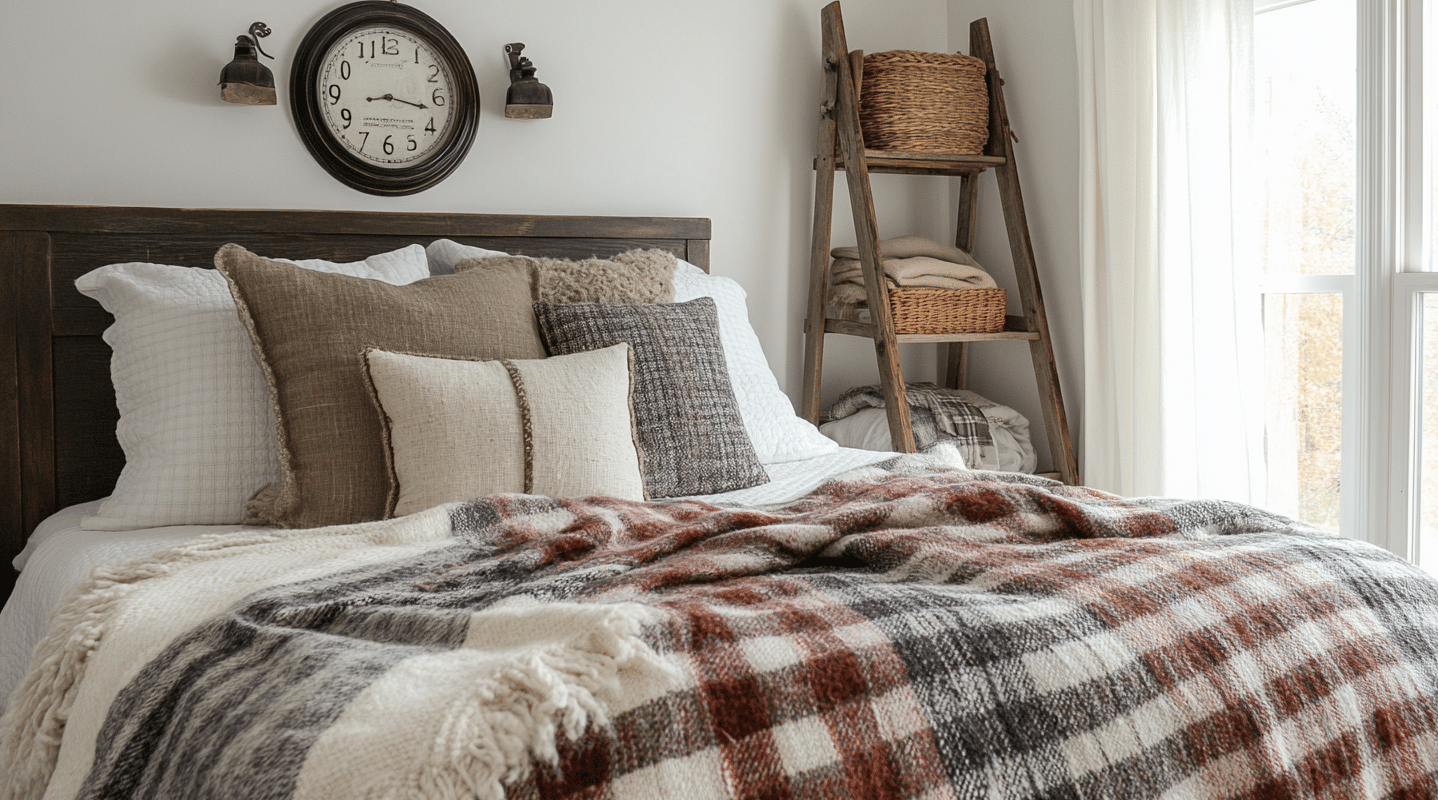 Plaid_Wool_Blanket_Ladder