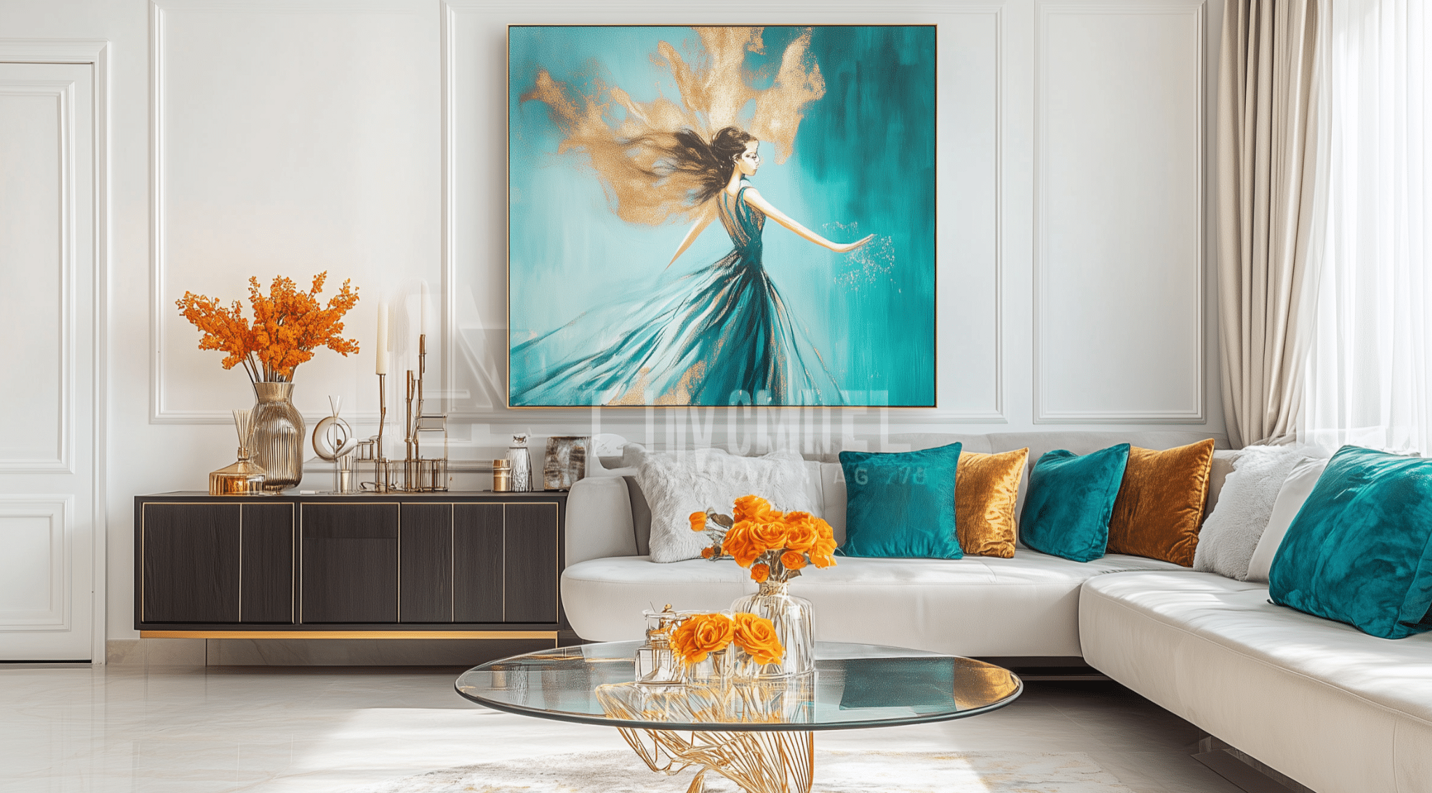 Teal_Art_Centerpiece