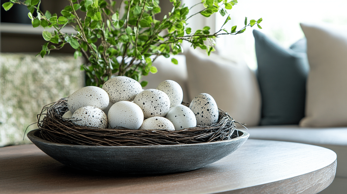 Faux_Nest_Decor_with_Speckled_Eggs