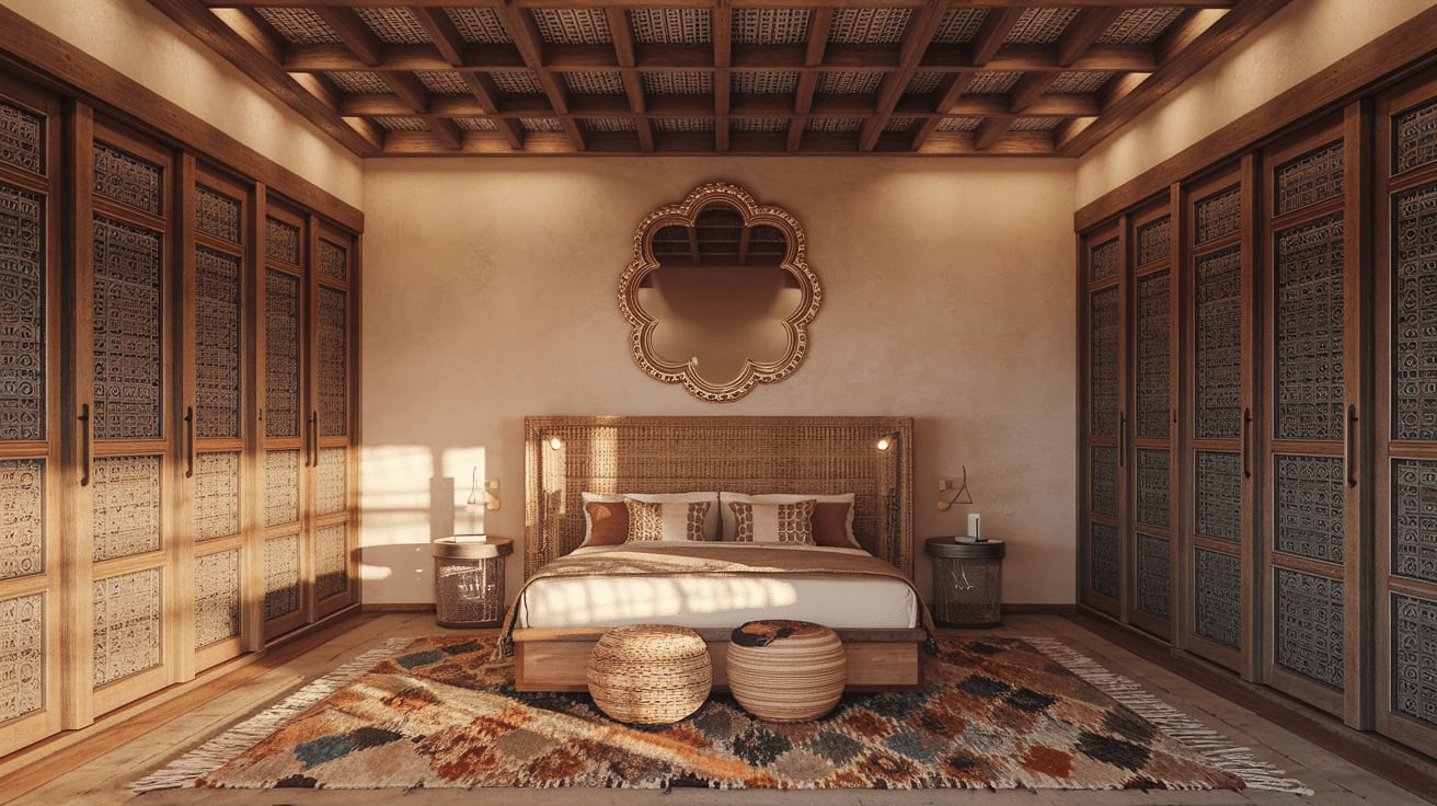 Moroccan-Inspired_Bedroom_with_Mirrors