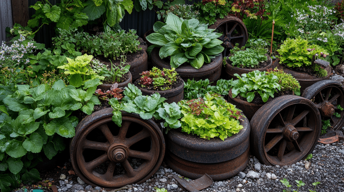 Old_Wheel_Hub_Planters