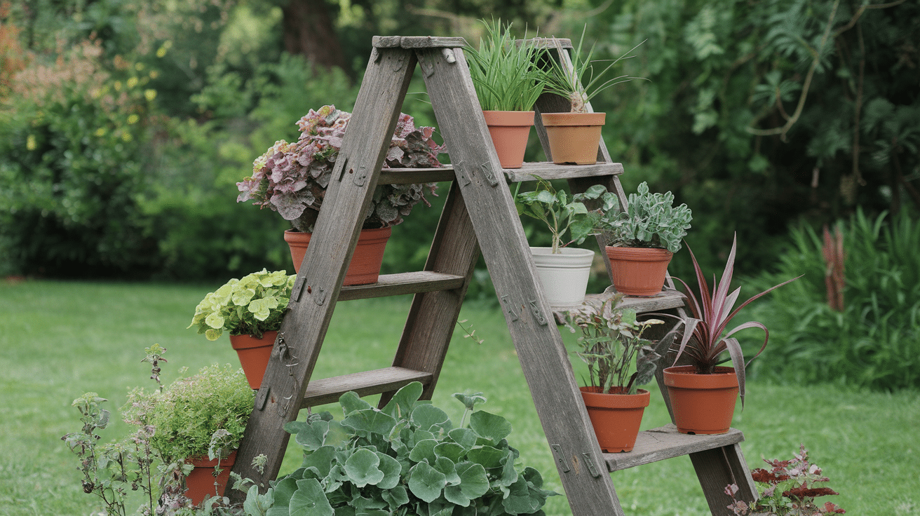 Repurposed_Ladder_Planter