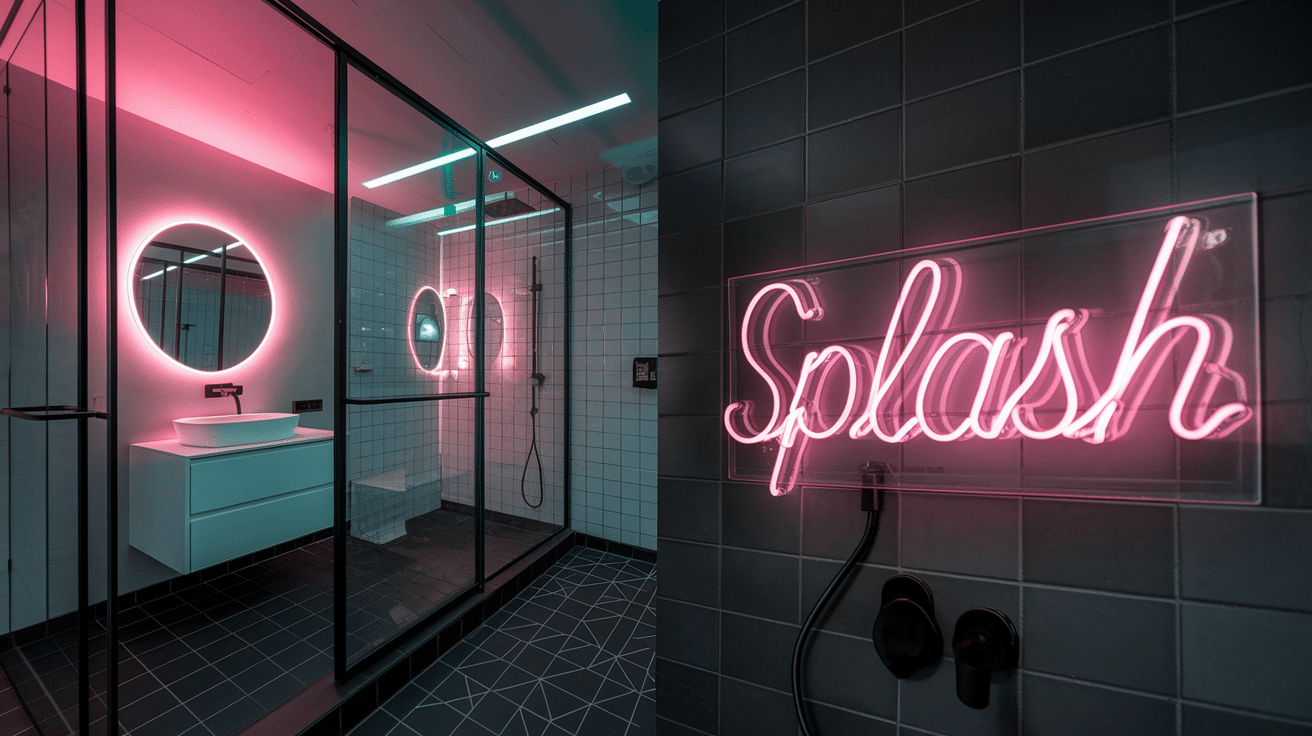 Retro_Neon_Sign_Basement_Bathroom