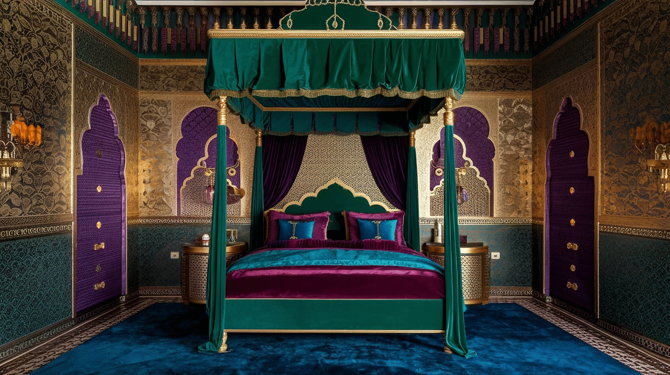 Rich_Jewel_Tones_in_Moroccan_Bedroom_Design