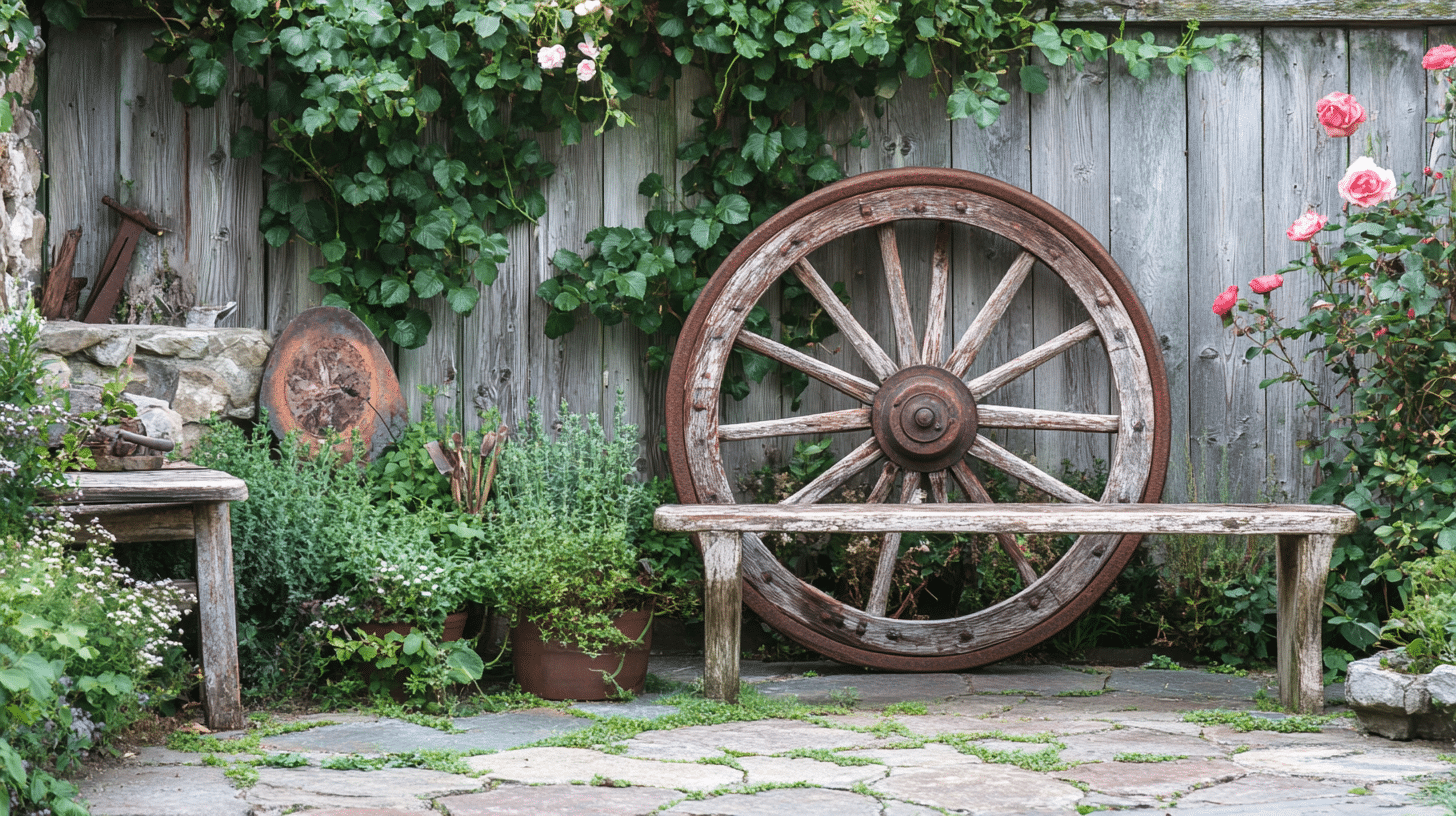 Rustic_Wagon_Wheel_Garden_Art