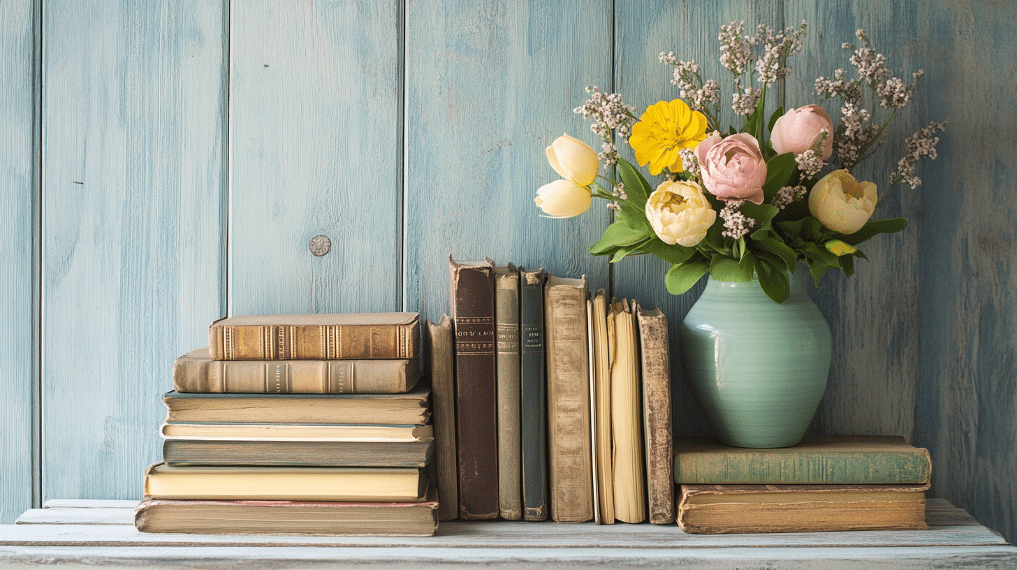 Spring-Themed_Book_Stacks