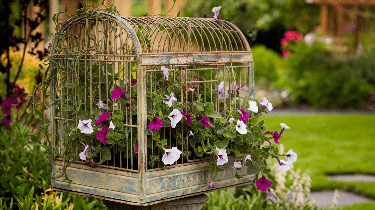 Vintage_Birdcage_Planter