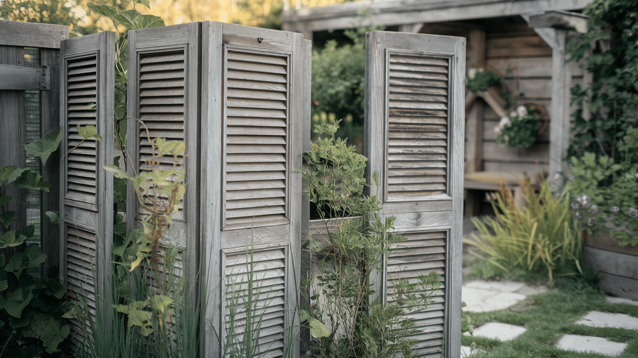 Vintage_Shutters_Garden_Divider