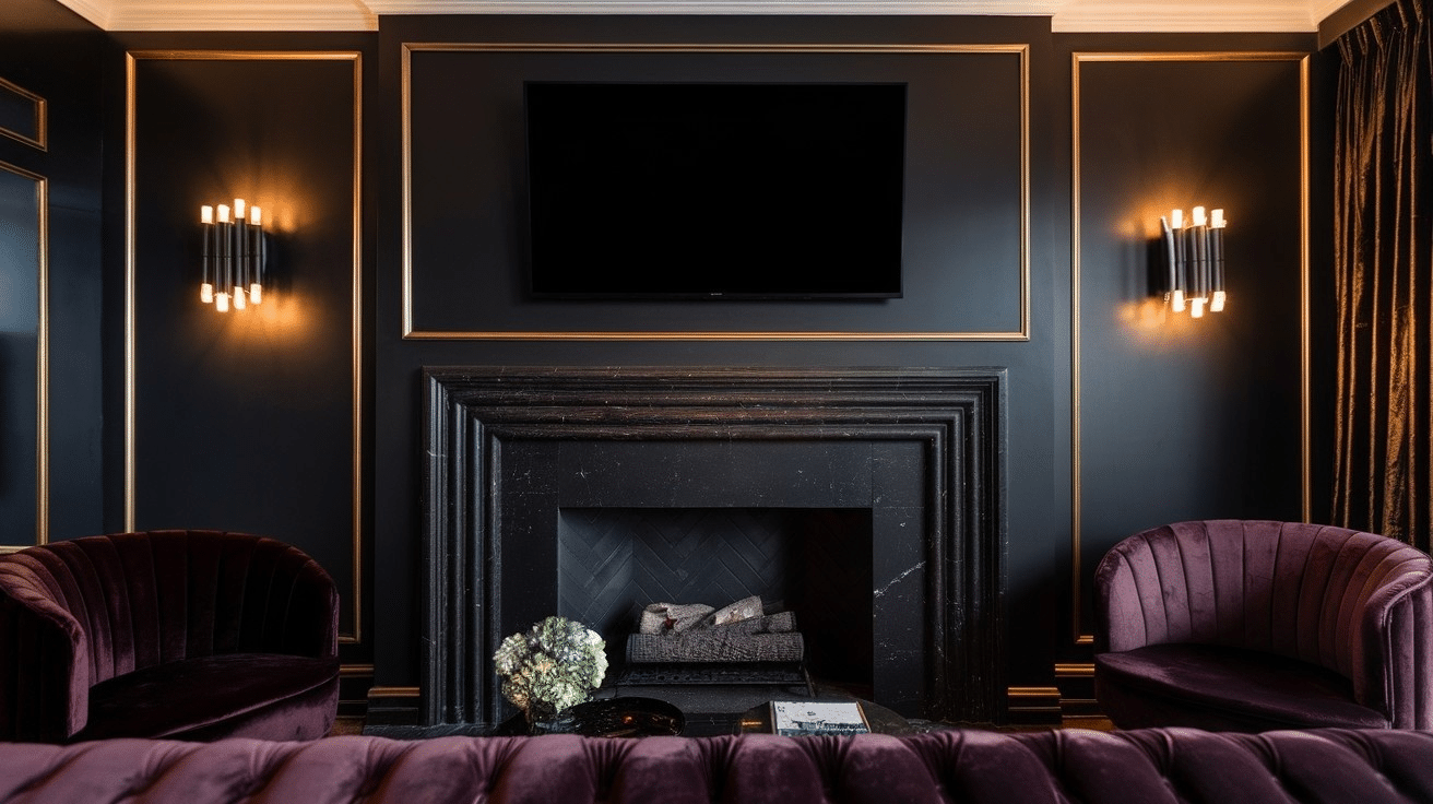 N-17_Dark_Fireplace_with_Gold_Accents