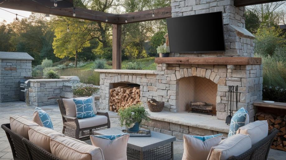 N-26_Patio_Stone_Fireplace_with_TV