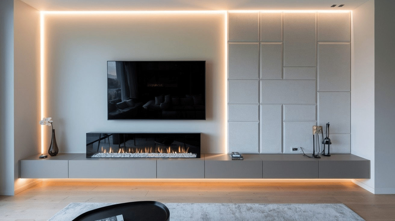 N-2_Floating_TV_Above_Electric_Fireplace