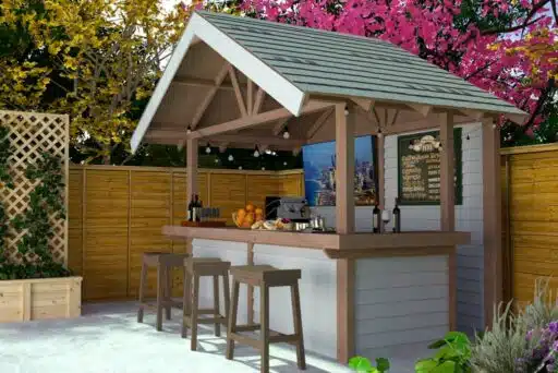 20 outdoor bar plans with roof
