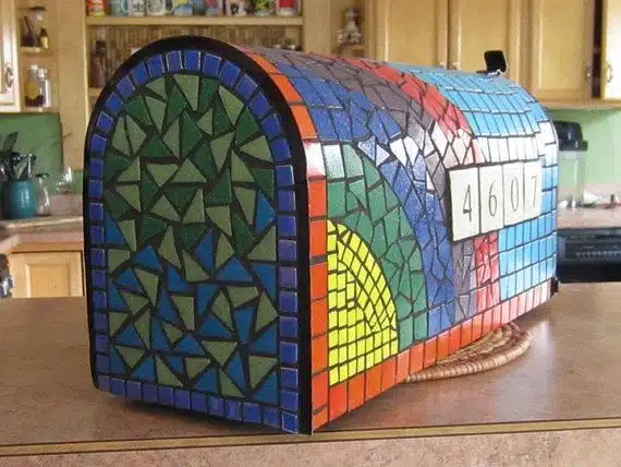 Artsy Mosaic-Adorned Mailbox