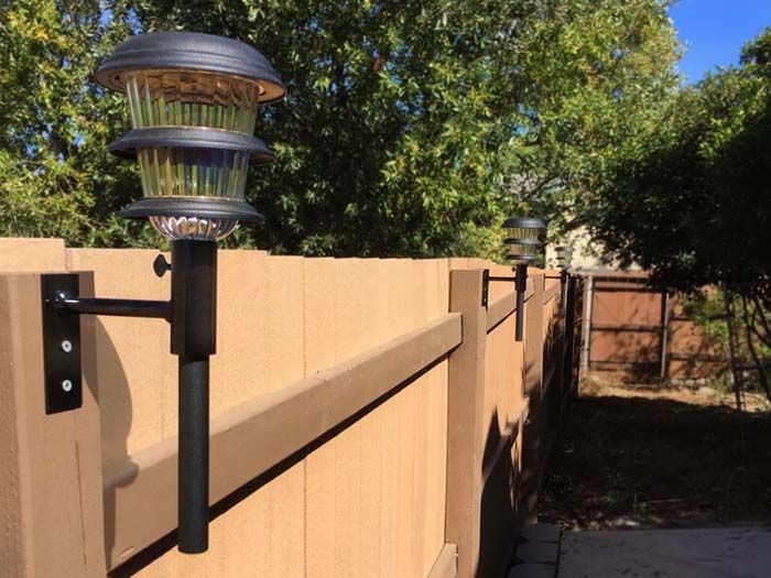 Lights on Fence Posts