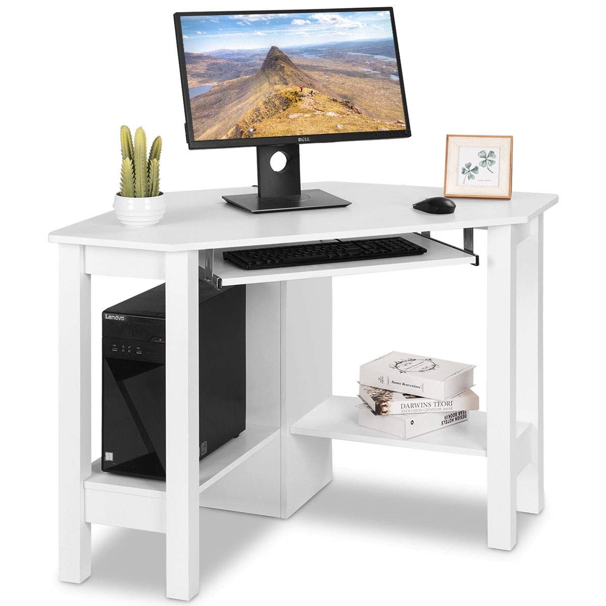 Mini L Desk with Minimal Workspace