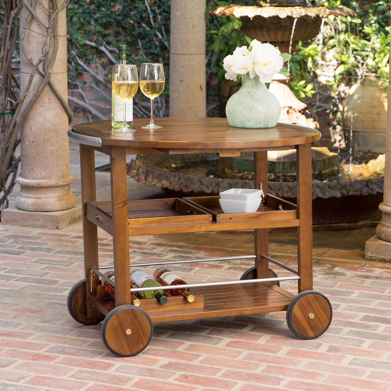 Wood Bar Cart