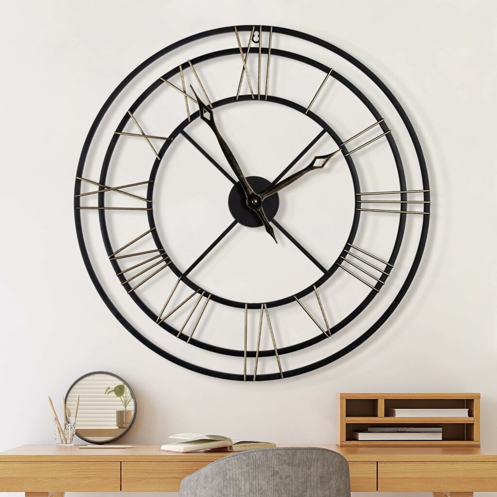 LEIKE Decorative Black Wall Clock