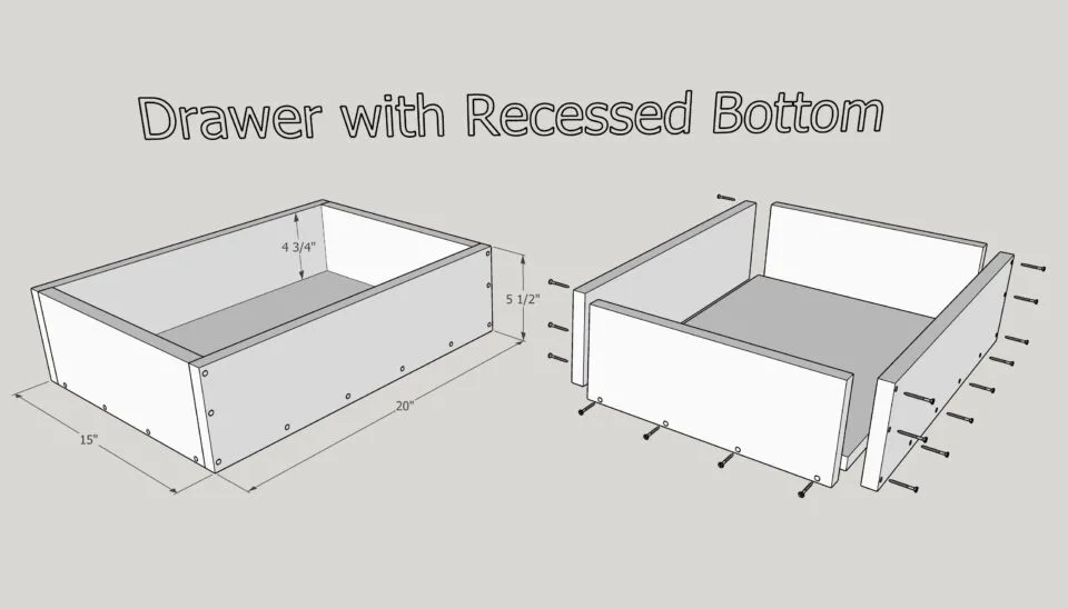 Method 2 Building a Drawer with a Recessed Bottom