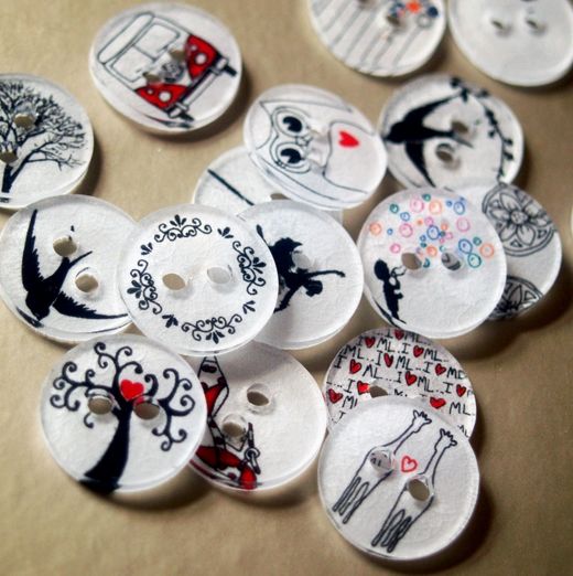 Shrinky Dink Clothing Buttons