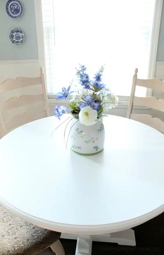 Table Top Laminate Makeover: A stunning transformation of a table top with a new laminate finish, enhancing its appearance and durability