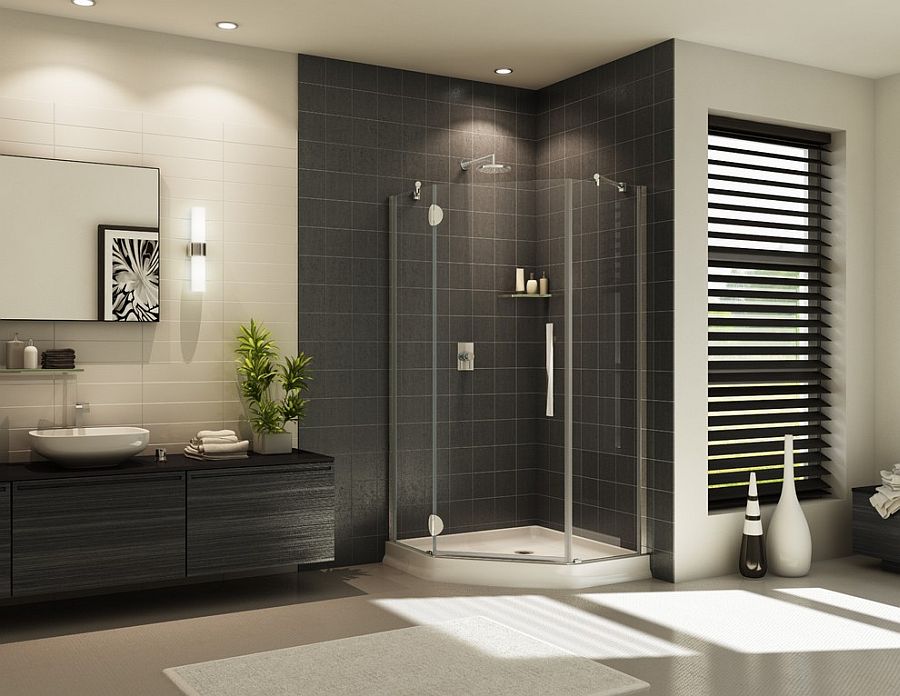 Contemporary-frameless-glass-corner-shower-design