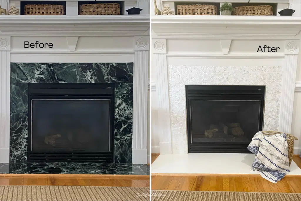 How to paint fireplace tile