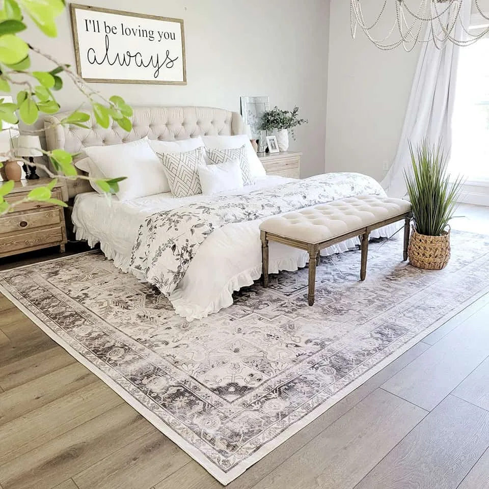 Placing the Rug for a King Bed