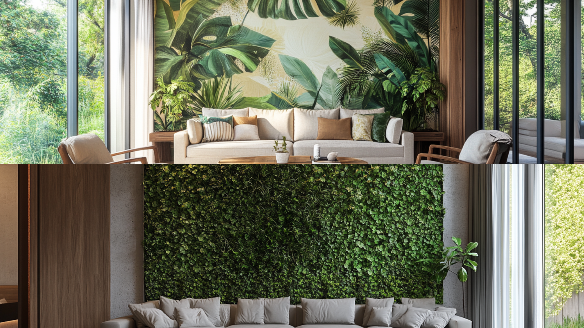 Stunning Ideas for a Green Feature Wall in Living Rooms