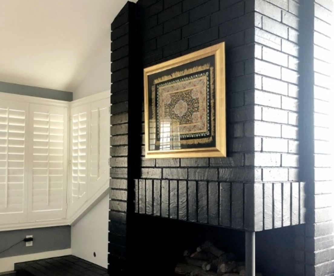 How to Paint Black Brick Fireplace?