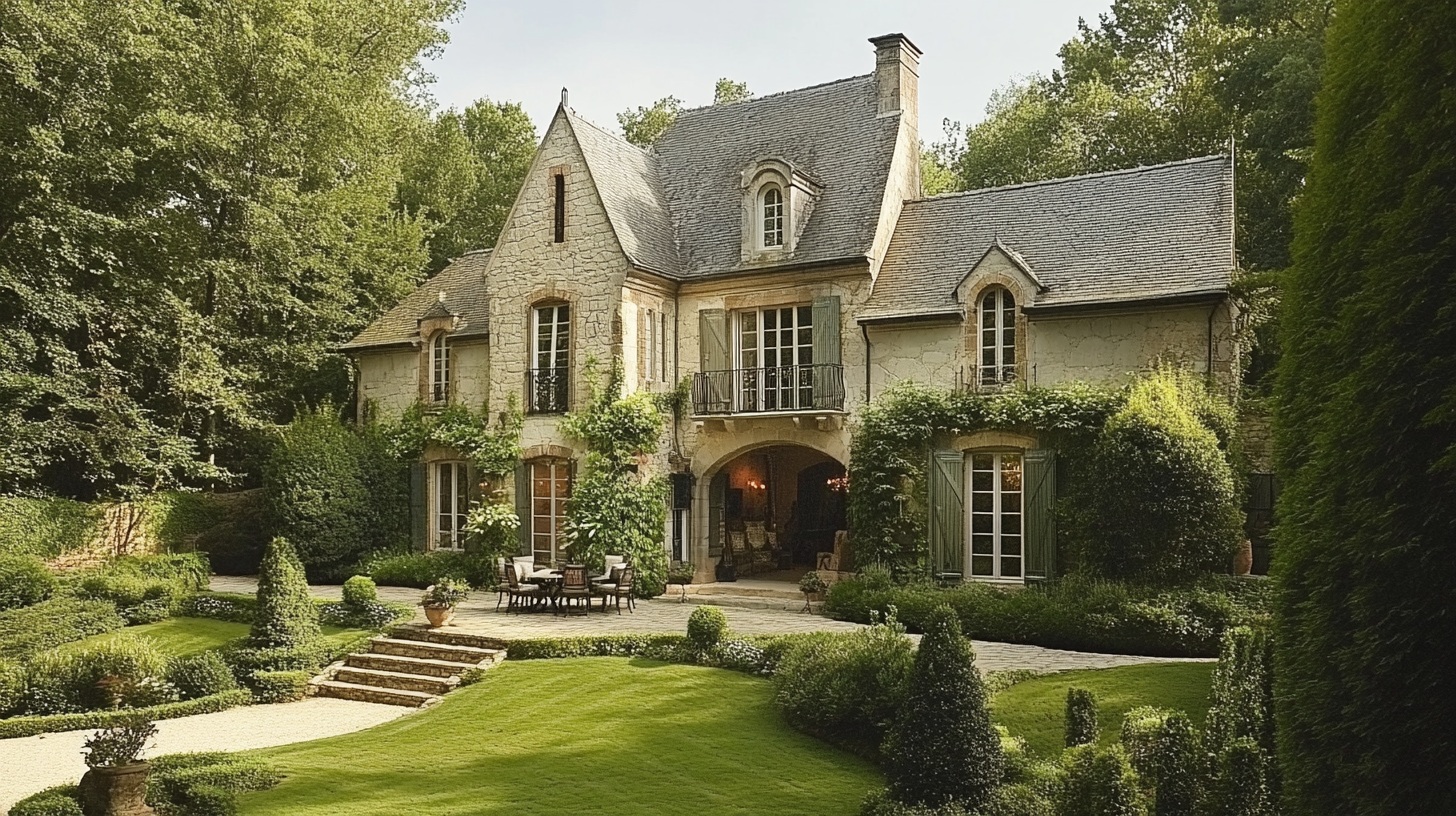 traditional french country house exterior