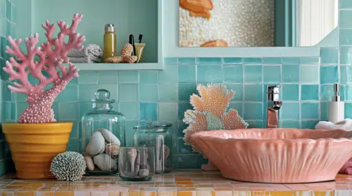 Classy Beach Theme Bathroom Desings