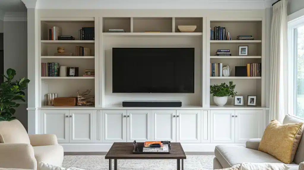 Surround with Cabinets or Built-ins
