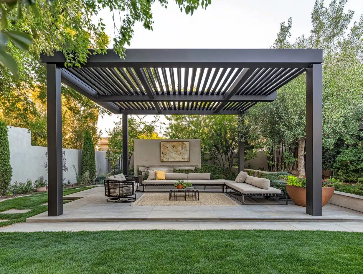 Metal Frame Pergola for Durability on a Budget