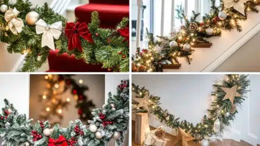 Must-Try Christmas Staircase Garland Ideas