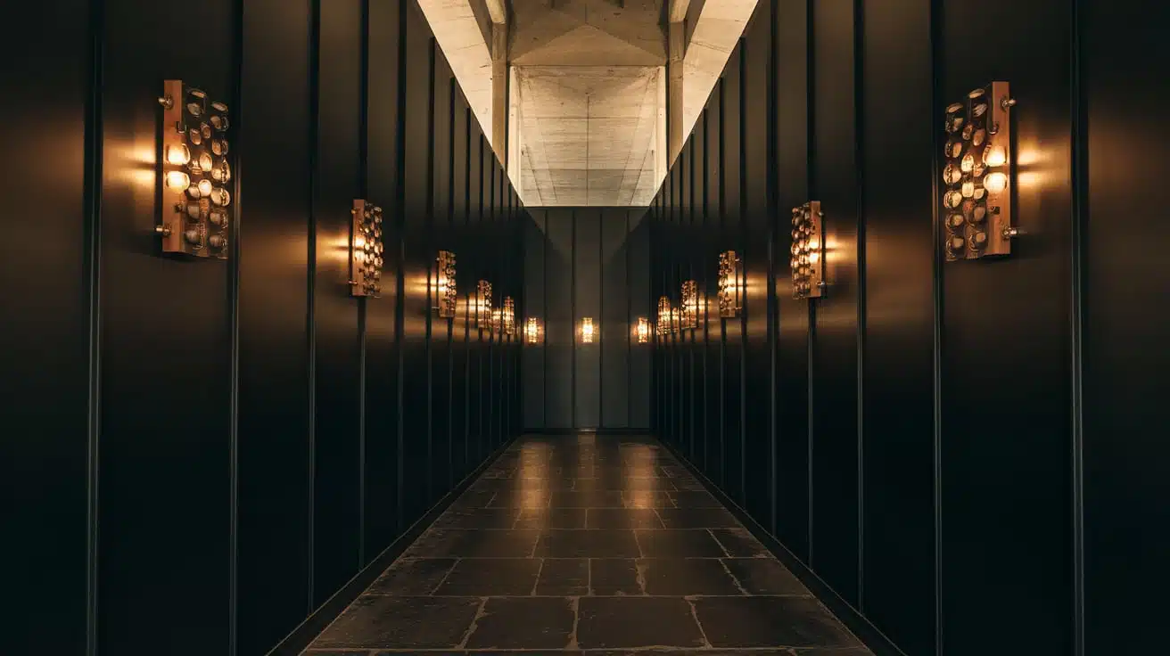 Black Hallway Panelling